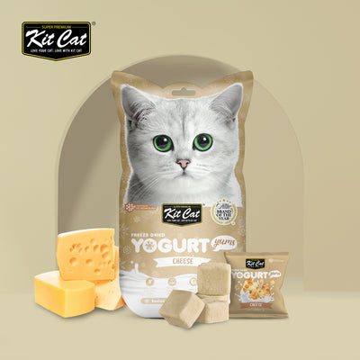 3 for $9.90: Kit Cat Yogurt Yums Cheese Grain-Free Freeze-Dried Cat Treats 10pc