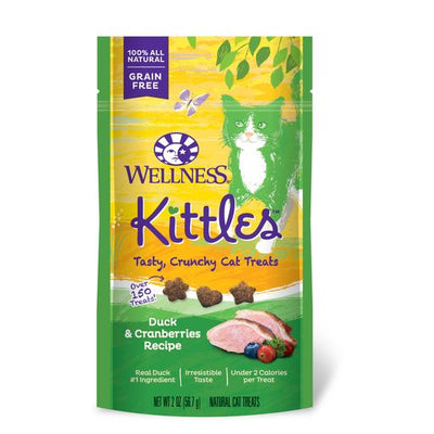15% OFF: Wellness Kittles Duck & Cranberries Cat Treats 57g