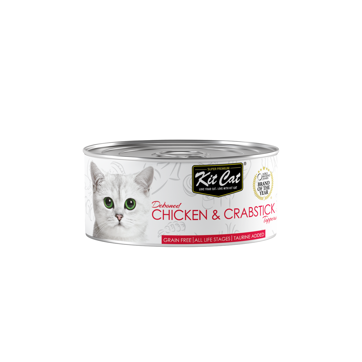 Kit Cat Deboned Chicken & Crabstick Toppers Canned Cat Food 80g