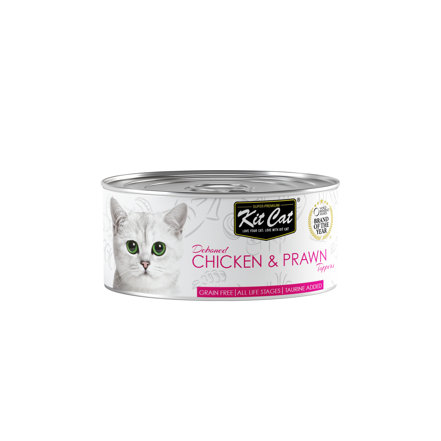 Kit Cat Deboned Chicken & Prawn Toppers Canned Cat Food 80g