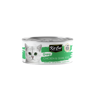 Kit Cat Gravy Chicken & Quail Egg Grain-Free Canned Cat Food 70g