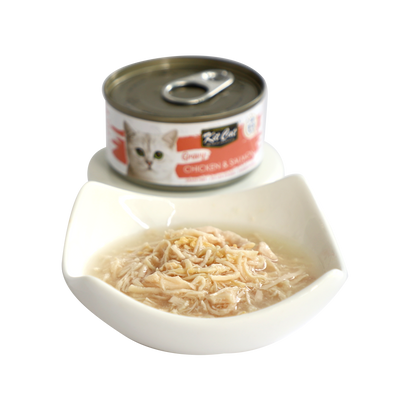 Kit Cat Gravy Chicken & Salmon Grain-Free Canned Cat Food 70g