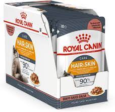 Royal Canin Feline Nutrition Hair & Skin Adult Pouch Cat Food 85g x12