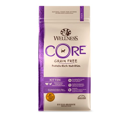 15% OFF: Wellness CORE Kitten Deboned Turkey, Turkey Meal & Deboned Chicken Grain-Free Dry Cat Food