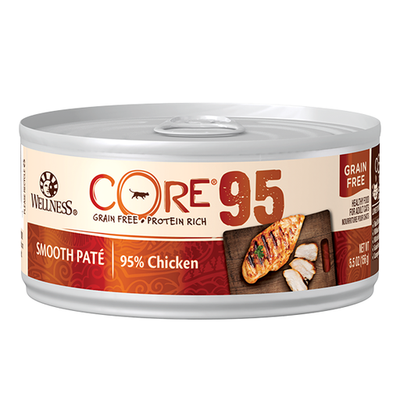 15% OFF: Wellness Core 95% Chicken Pate Canned Cat Food 5.5oz