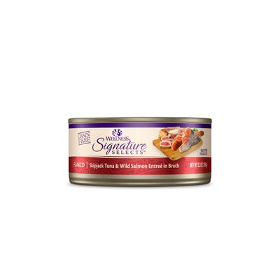 15% OFF: Wellness CORE Signature Selects Flaked Skipjack Tuna & Salmon Grain-Free Canned Cat Food 5.3oz