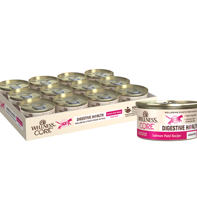 15% OFF: Wellness Core Digestive Health Salmon Pate Grain-Free Canned Cat Food 85g