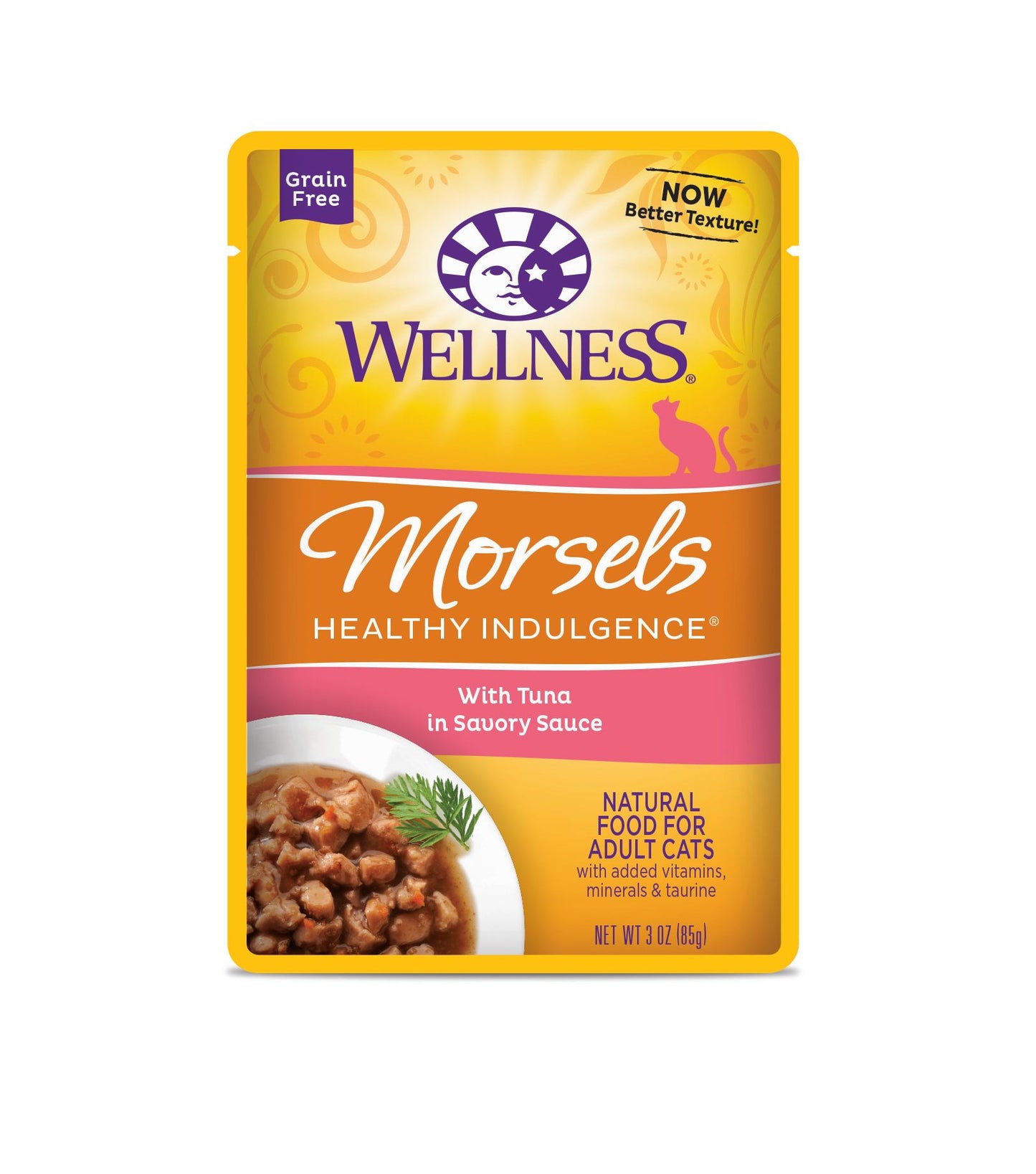 15% OFF: Wellness Healthy Indulgence Morsels Tuna In Sauce Grain-Free Pouch Cat Food 3oz