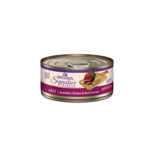 15% OFF: Wellness Core Signature Selects Pate Boneless Chicken & Beef Grain-Free Canned Cat Food 5.3oz