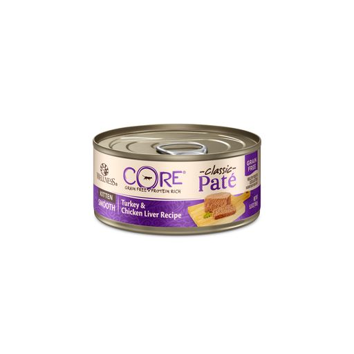 15% OFF: Wellness CORE Pate Kitten Turkey & Chicken Liver Grain-Free Canned Cat Food 156g