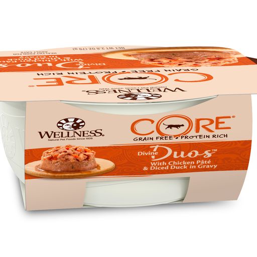 15% OFF: Wellness CORE Divine Duos Chicken Pate & Diced Duck In Gravy Wet Cat Food 2.8oz