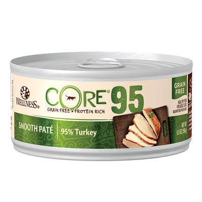 15% OFF: Wellness Core 95% Turkey Pate Canned Cat Food 5.5oz