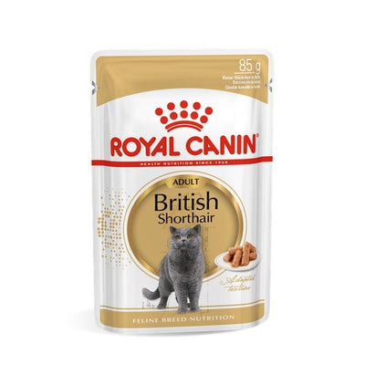 Royal Canin British Shorthair Adult Pouch Cat Food 85g x 12