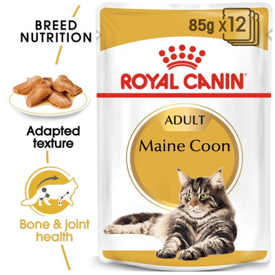 Royal Canin Feline Maine Coon Adult Pouch Cat Food 85g x 12